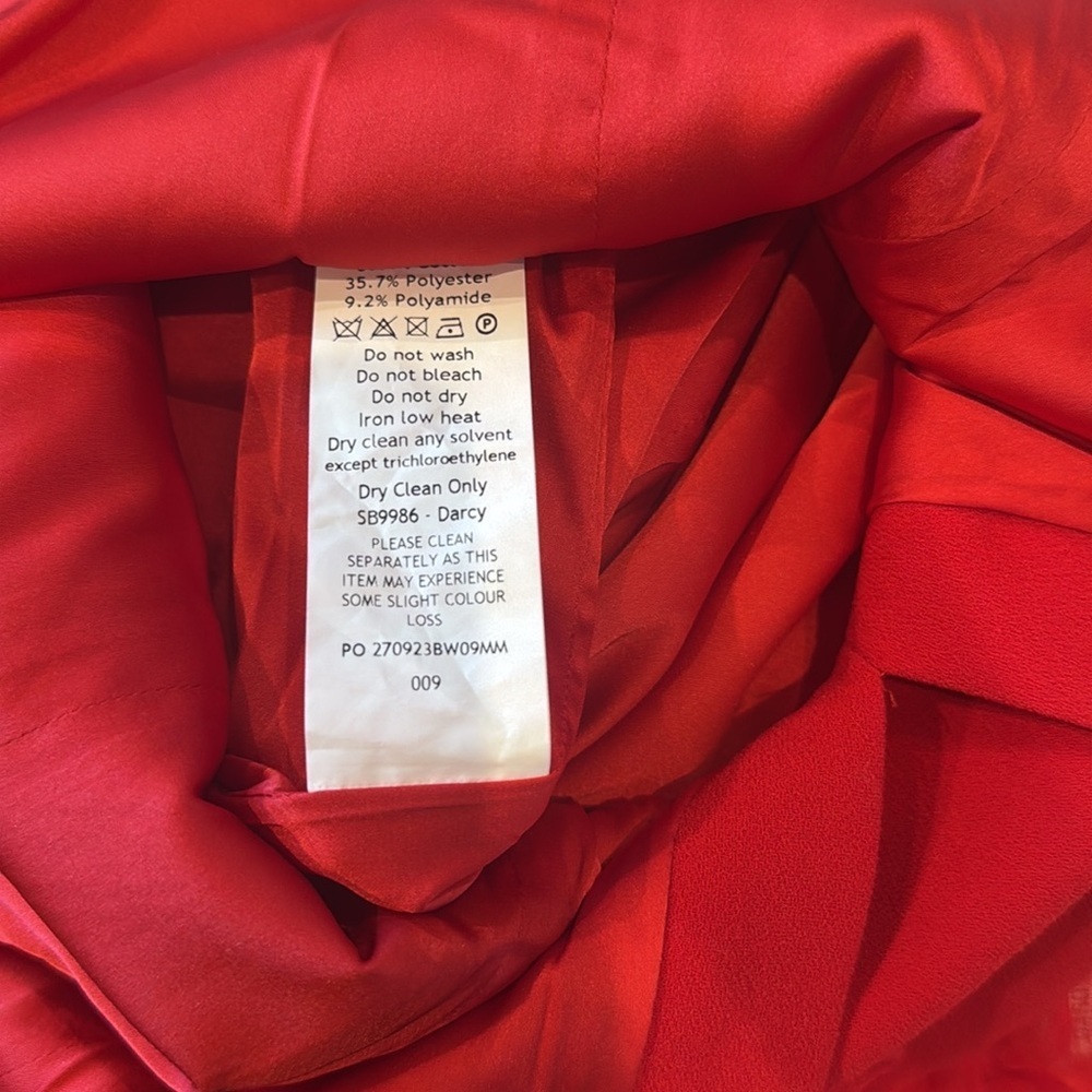 NWOT HOUSE OF CB Darcy Scarlet Plunge Midi Dress NWOT size S - Picture 10 of 11